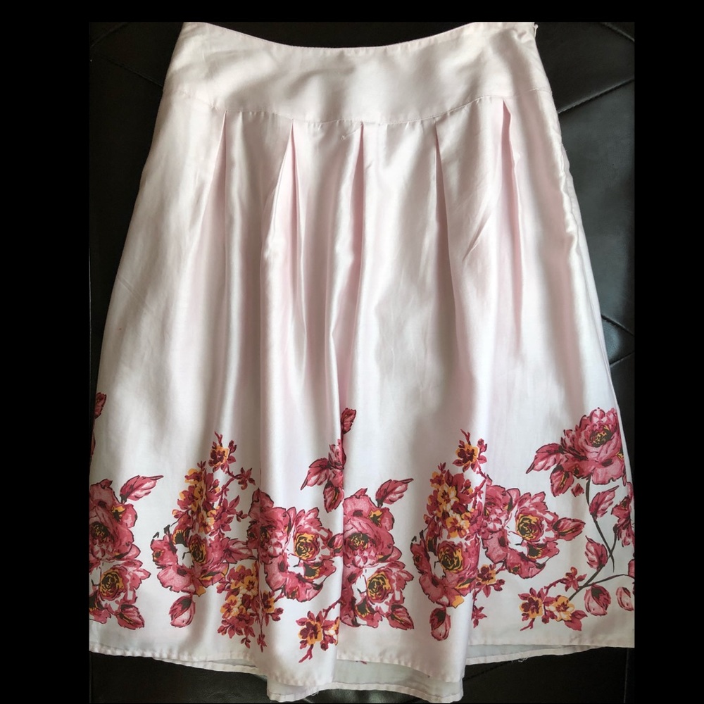 Pink Floral Skirt